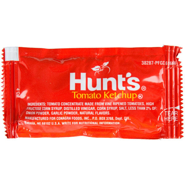 Hunt's Tomato Ketchup 9 Gram Portion Packets - 1,000/Case