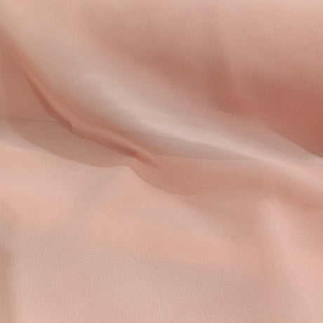 1 Yard Chiffon Fabric in Rose Powder 60" Wide, Sheer Lightweight Polyester for Dresses & Formal Wear