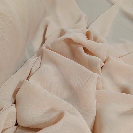 1 Yard Rose Powder Chiffon Fabric 60" Wide Lightweight Sheer Material 100% Polyester Bridal & Formal Wear