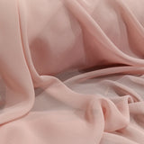 1 Yard Rose Powder Chiffon Fabric 60" Wide Lightweight Sheer Material 100% Polyester Bridal & Formal Wear