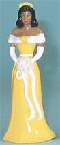 Bridesmaid -A.A. Yellow Dress - 4-1/2" Tall, 12 Count