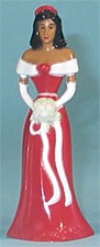 Bridesmaid -A.A. Red Dress - 4-1/2" Tall, 12 Count