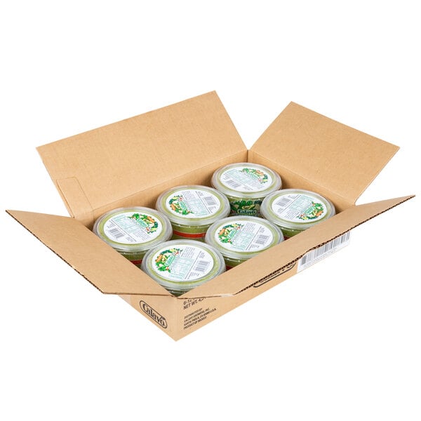 Calavo Container of Medium Fiesta Guacamole Dip 12 oz. Container - 6/Case