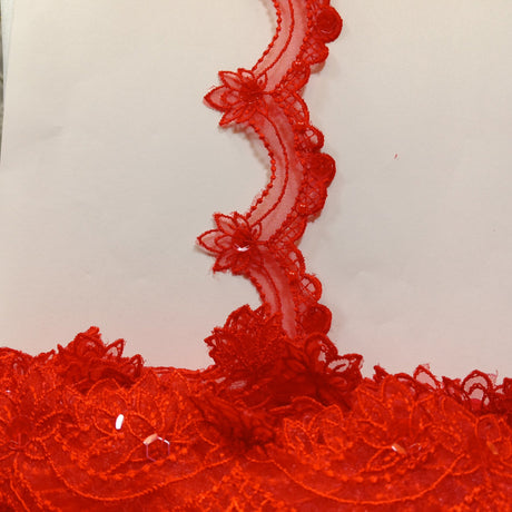 Beaded Lace Trimming on Organza