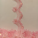 Beaded Lace Trimming on Polyester Organza