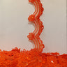 Beaded Lace Trimming on Polyester Organza