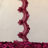 Beaded Lace Trimming on Organza