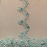 Beaded Lace Trimming Embroidered On 100 Percent Polyester Organza Fabric - Assorted Colors, 2.5" Width (1 Yard)