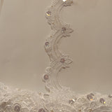 Beaded Lace Trimming Embroidered On 100 Percent Polyester Organza Fabric - Assorted Colors, 2.5" Width (1 Yard)