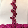 Beaded Lace Trimming Embroidered On 100 Percent Polyester Organza Fabric - Assorted Colors, 2.25" Width (1 Yard)