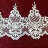 Beaded Lace Trimming on Polyester Organza