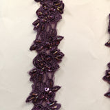 Beaded Lace Trimming on Polyester Organza