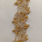 Beaded Lace Trimming on Polyester Organza