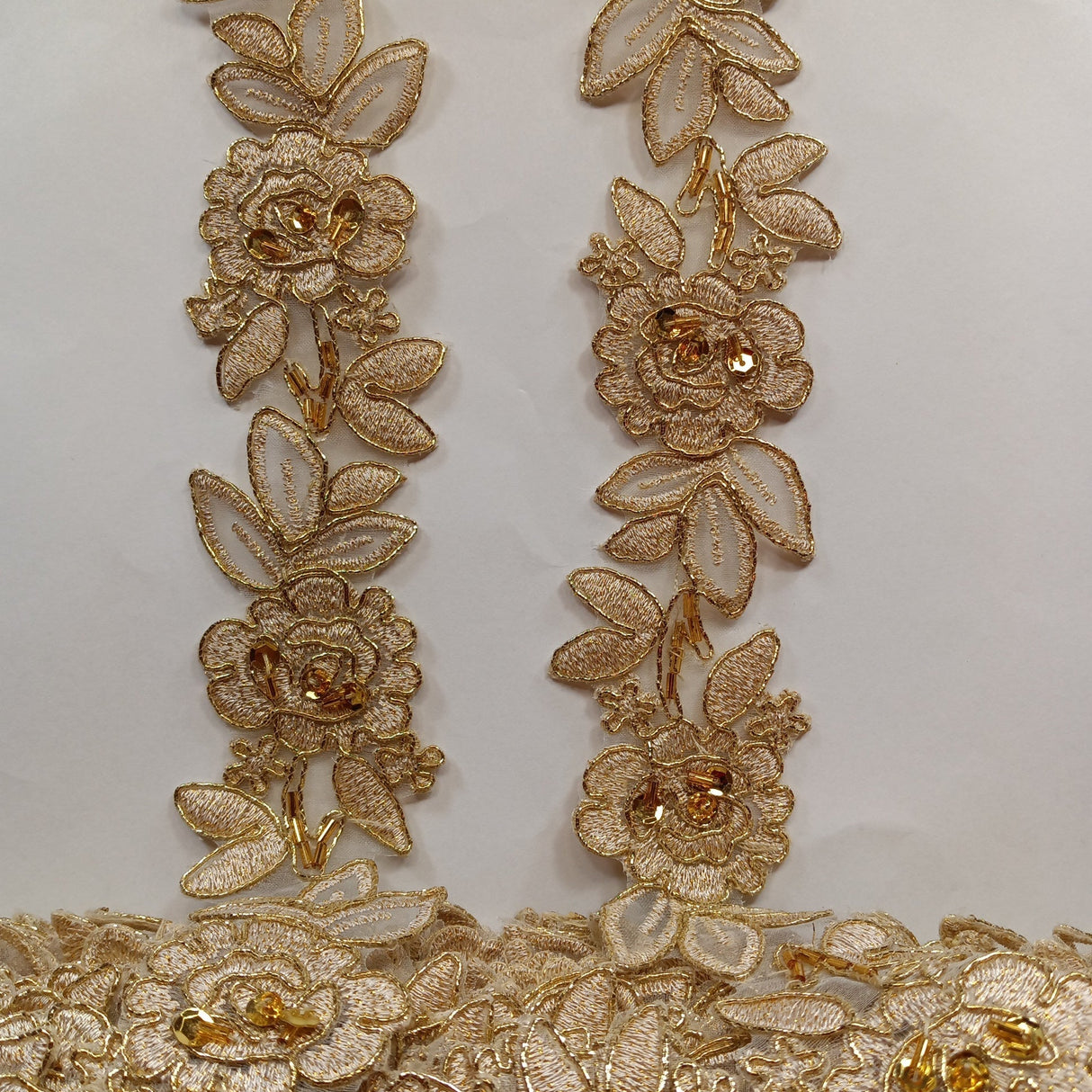 Beaded Corded Lace Trim 100% Polyester 1.5"
