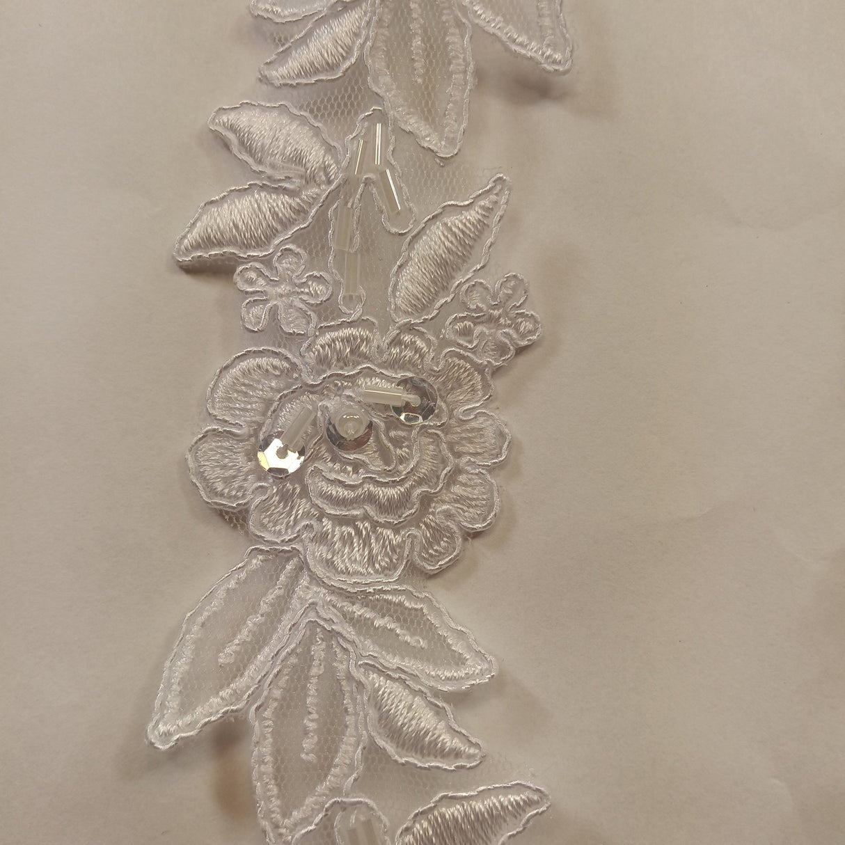 Beaded Corded Lace Trimming