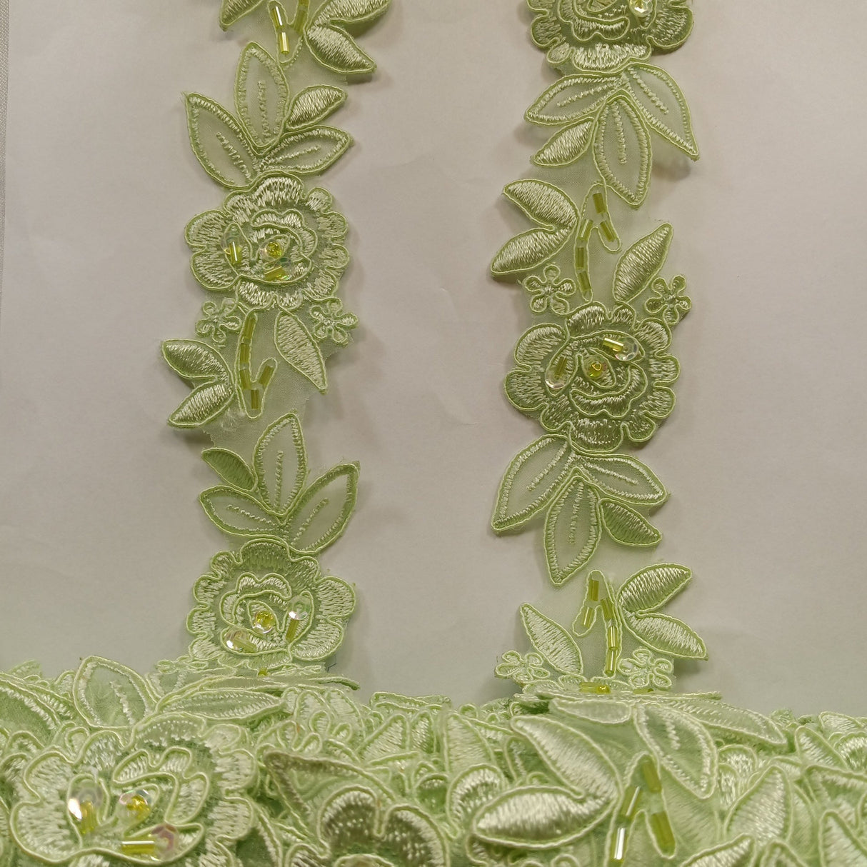 Beaded Corded Lace Trim 100% Polyester 1.5"