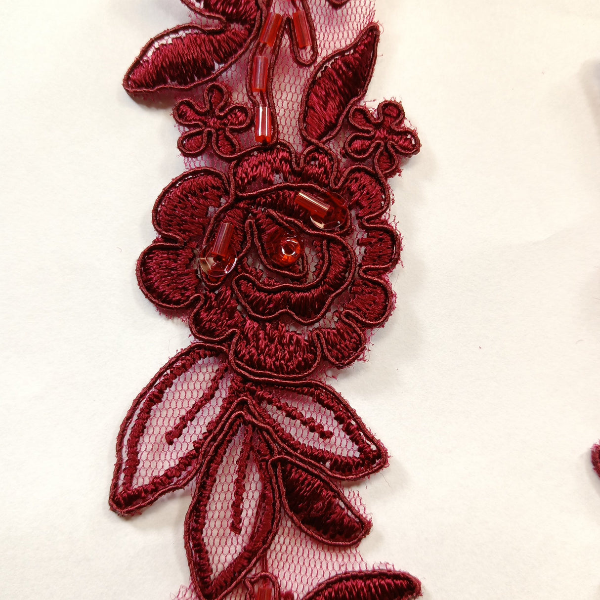 Beaded Corded Lace Trimming