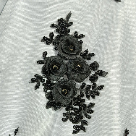 3D Floral Beaded Lace Fabric