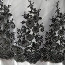 Beaded Rhinestone 3D Floral Lace Fabric 54" Wide