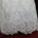 Beaded Lace Fabric on Polyester Net Mesh