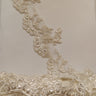 1 Yard Exquisite Beaded Corded Lace Trimming on Organza Net Mesh 3.25 Inch Width