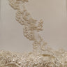 Beaded Corded Lace Trimming Polyester Fabric - Embroidered, 3.25" Width, Multiple Colors (1 Yard)