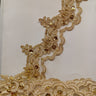 Beaded Corded Lace Trimming 100 Percent Polyester Net Mesh Fabric - Embroidered, 3" Wide, Multiple Colors (1 Yard)