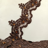 Beaded Corded Lace Trim Organza