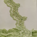 Beaded Corded Lace Trim on Organza 3"