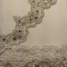 Beaded Corded Lace Trim on Net Mesh