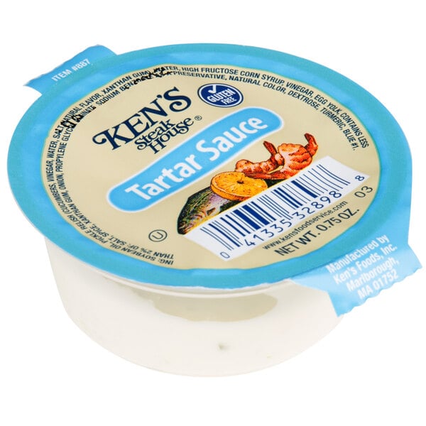 Ken's Foods 0.75 oz. Tartar Sauce Dipping Cup - 100/Case