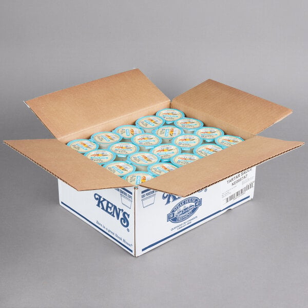 Ken's Foods 0.75 oz. Tartar Sauce Dipping Cup - 100/Case