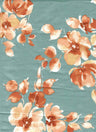 Floral Bubble Satin Woven Fabric Sage DK
