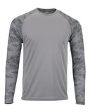 Paragon®Cayman Performance Camo Colorblocked Long Sleeve T Shirt