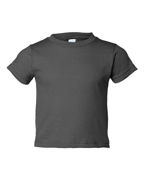 RADYAN® Toddler Cotton Jersey Crew Neck Short Sleeve Tee - 3301T