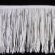 White Chainette Fringe - 12"