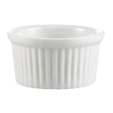 CAC RKF Festiware Super White China Fluted Ramekin, 2 oz.