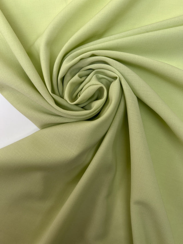 Green Wool Stretch Fabric