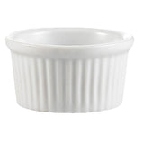CAC RKF Festiware Super White China Fluted Ramekin, 10 oz.
