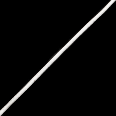 White Round Leather Cord - 2mm