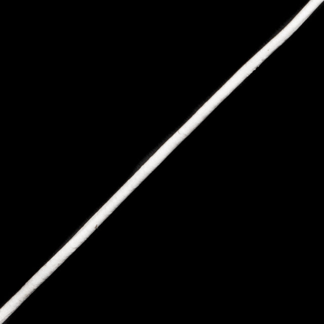 White Round Leather Cord - 2mm