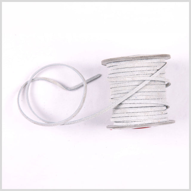 White Suede Cord - 3 x 1.5 mm