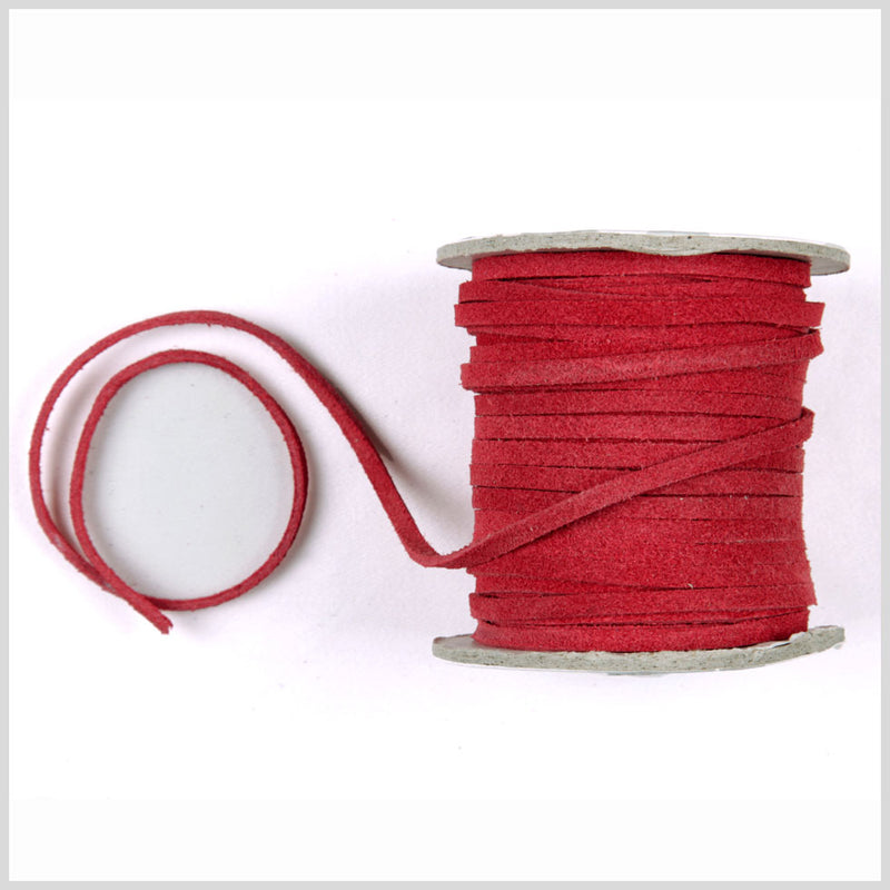 Red Suede Cord - 3 x 1.5 mm