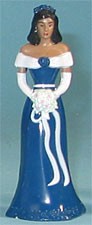 Bridesmaid -A.A. Royal Blue Dress - 4-1/2" Tall, 12 Count