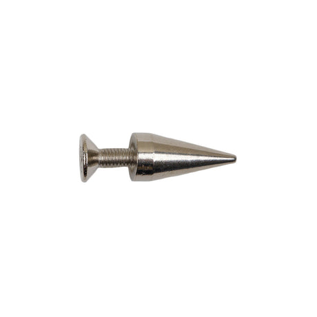 Nickel Thin Cone Spike with Screw - 9/16"