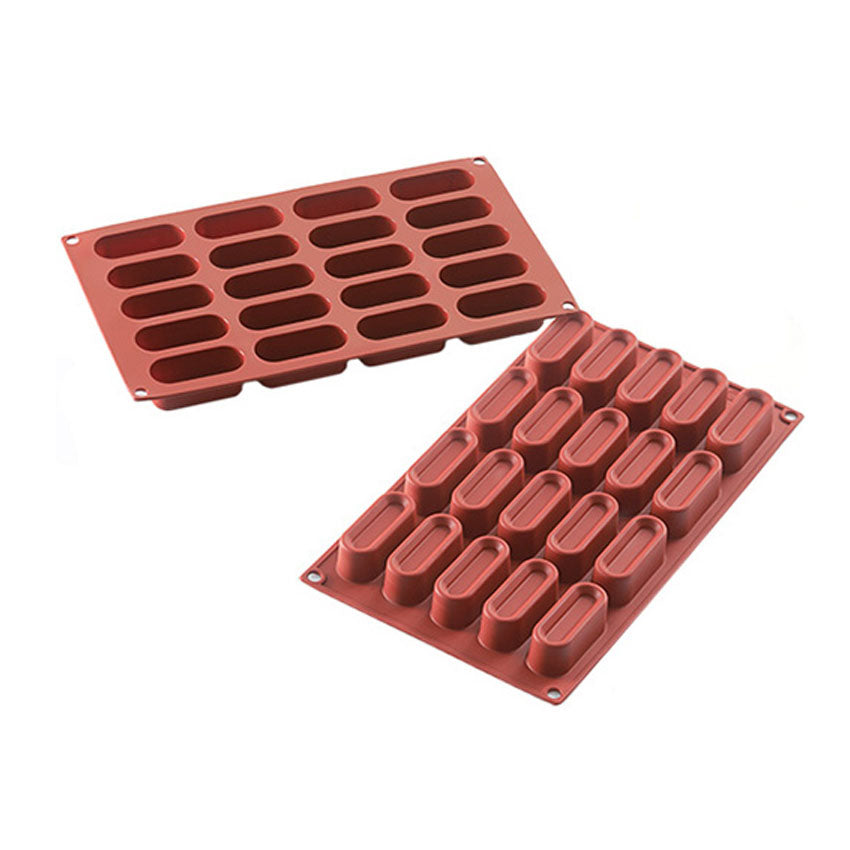 Silikomart Flexible Silicone Bakeware, Inset Oval 0.9 Oz (26ml)