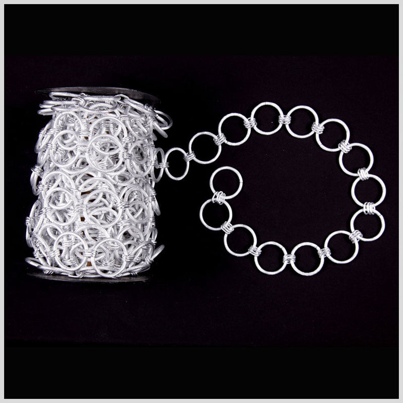 Textured Circles Metal Chain - 1.25"