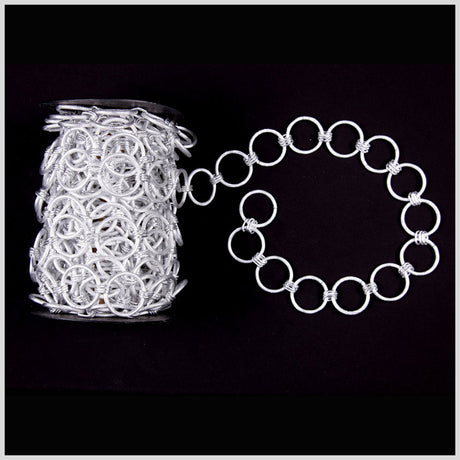 Textured Circles Metal Chain - 1.25"
