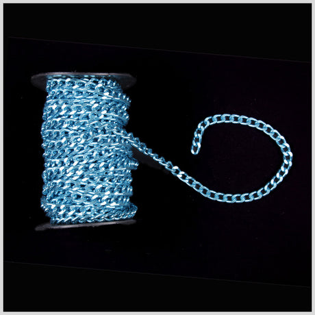 3/8" Blue Aluminum Metal Chain