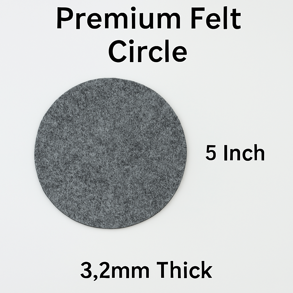 Acrylic Felt Circles 5 Inch Pack of 5